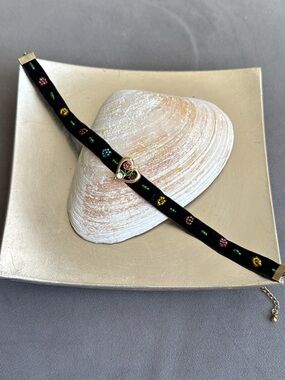 🔥Handmade Black Velvet Floral Heart Choker Necklace Unique Jewelry Gift Fall
